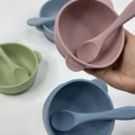 ظرف غذا کاسه و قاشق سیلیکونی طرح دایناسور - تصویر 4