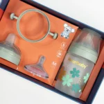 ست شیشه شیر و لیوان سوپاپ دار هارت بی بی HeartBaby با سری اضافه - تصویر 3