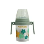 ست شیشه شیر و لیوان سوپاپ دار هارت بی بی HeartBaby با سری اضافه - تصویر 2