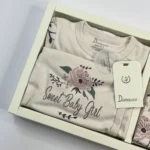 ست جعبه ای 5 تیکه دانالو Danaloo سایز 0-3 طرح گل - تصویر 3