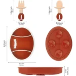 ظرف سیلیکونی با قاشق و چنگال طرح توپ - تصویر 4