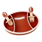 ظرف سیلیکونی با قاشق و چنگال طرح توپ