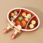 ظرف سیلیکونی با قاشق و چنگال طرح توپ - تصویر 2