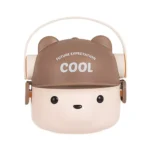 ظرف غذا (لانچ باکس) طرح خرس حجم ۸۰۰ میلی لیتر - تصویر 2