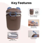 انبار شیر خشک نوزاد طرح خرس 250 میل قاشق دار - تصویر 4