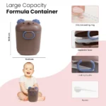 انبار شیر خشک نوزاد طرح خرس 250 میل قاشق دار - تصویر 5