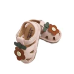 صندل جلو بسته لاکی Lucky Kids طرح گل صورتی