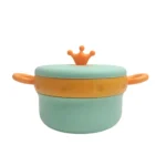 ظرف غذا استیل دو قسمتی طرح تاج