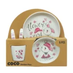 ست ظرف غذای بامبو 5 تیکه کوکو - تصویر 4