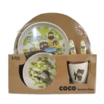 ست ظرف غذای بامبو 5 تیکه کوکو