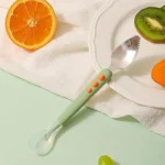 قاشق دوکاره جعبه دار استیل و سیلیکونی - تصویر 2