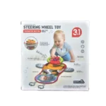 اسباب بازی فرمان ماشین موزیکال و چراغ دار چسبان دارای پایه مدل 3in1 - تصویر 2