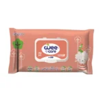 دستمال مرطوب حاوی روغن بادام و عصاره جوانه گندم وی کر WeeCare بسته 72 عددی