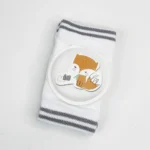 زانوبند نوزاد طوسی فانتزی طرح حیوانات - تصویر 4