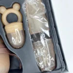 ست شیشه شیر ، پستونک و میوه خوری نوزاد آلگو Algo عسلی مناسب 0+ ماه - تصویر 4