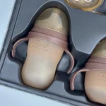 ست شیشه شیر ، پستونک و میوه خوری نوزاد آلگو Algo عسلی مناسب 0+ ماه - تصویر 2