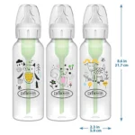 شیشه شیر طلق دکتر براونز Dr Brown's دهانه باریک حجم 250 میل طرح دار - تصویر 2