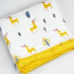 ملحفه (دورپیچ) نوزاد مدل  موسلین سی آر سایز بزرگ - تصویر 4