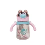 لیوان نی دار دسته چرخشی کودک طرح دار حجم 420 میلی لیتر - تصویر 2