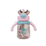 لیوان نی دار دسته چرخشی کودک طرح دار حجم 420 میلی لیتر - تصویر 8