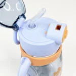 لیوان نی دار دسته چرخشی کودک طرح دار حجم 420 میلی لیتر - تصویر 4